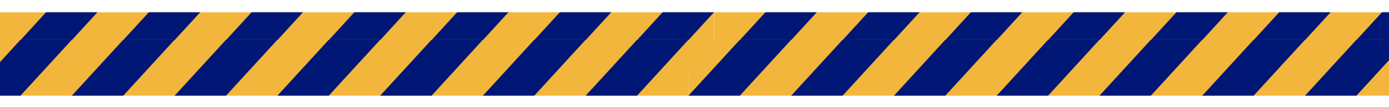 Blue and yellow diagonal lines unite to form caution tape