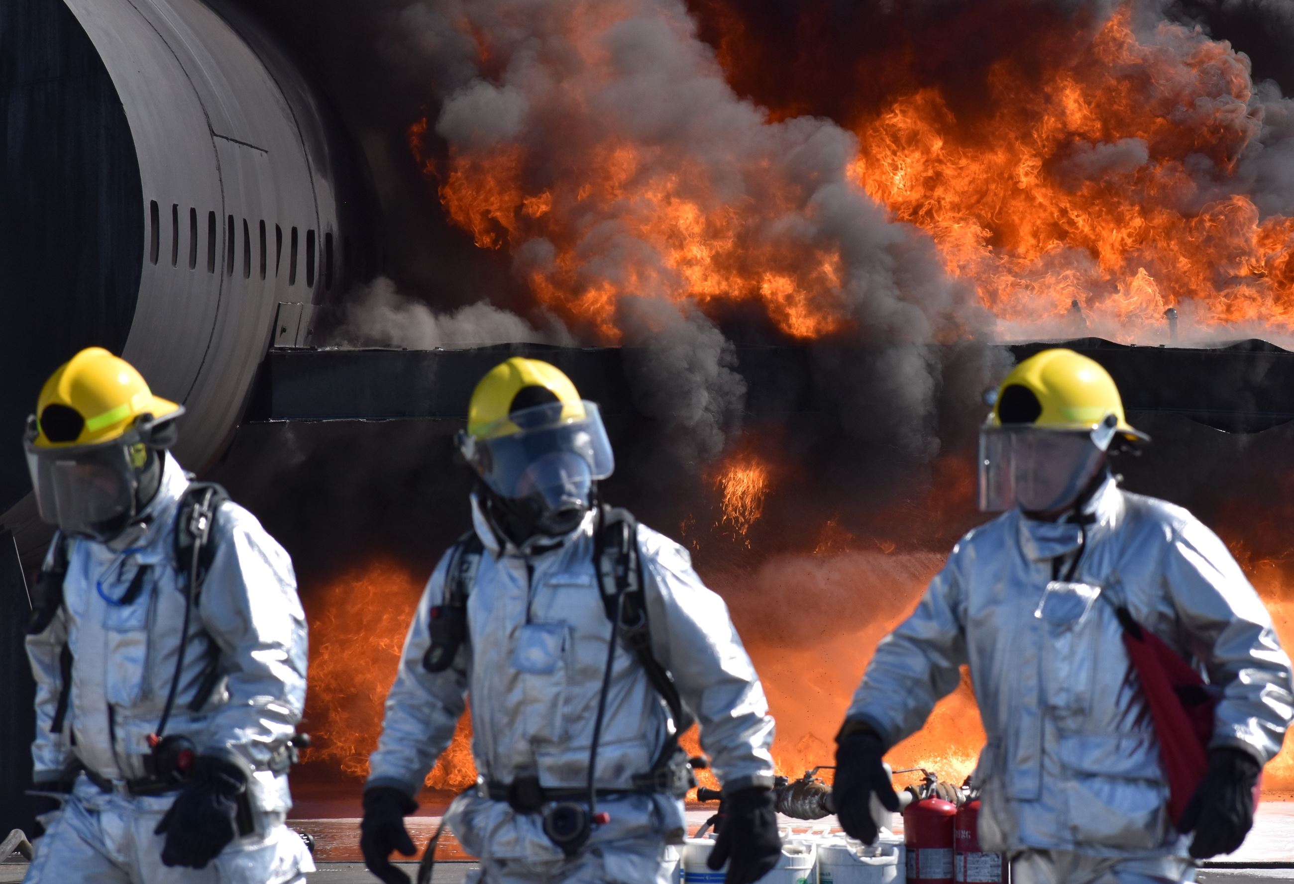 Firefighters Fighting a Fire