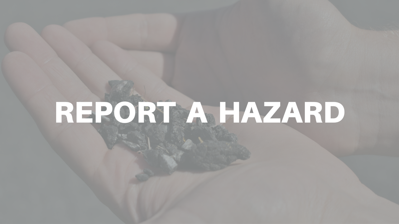 Field object debris held in the palm of a human hand with \