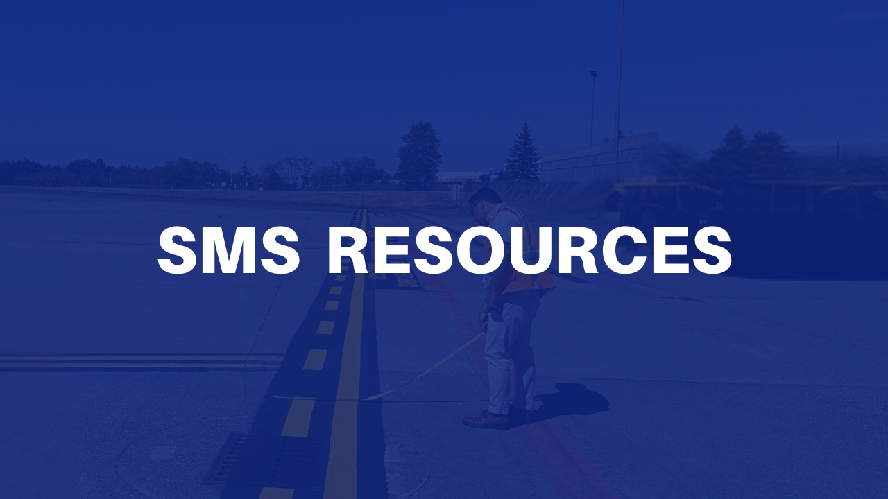 A man in an orange construction vest measures pavement with \"SMS Resources\" superimposed