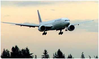 Air France jet lands